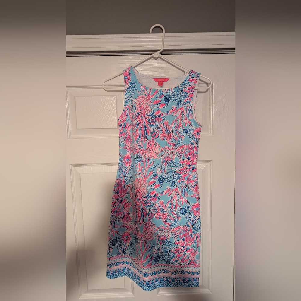 Lilly Pulitzer Pink and Blue Floral Mini Dress